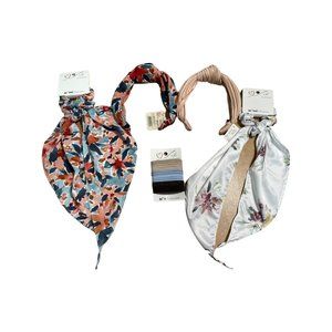 New, 5 pkgs of scuncis, headbands and scarf scrunchies